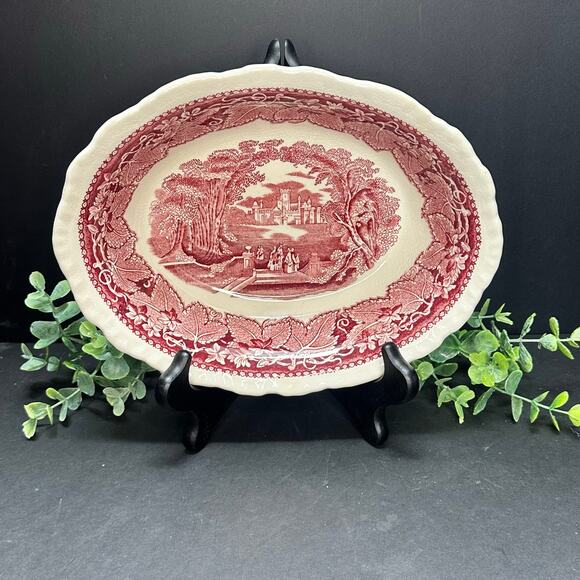 Mason’s Vista Red Mulberry Transferware Bowls Set of 3 Oval Ironstone England - Picture 11 of 16